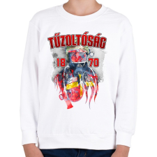 PRINTFASHION Tűzoltóság 1870 - Gyerek pulóver - Fehér gyerek pulóver, kardigán