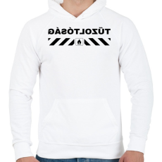 PRINTFASHION tűzoltósag-black - Férfi kapucnis pulóver - Fehér