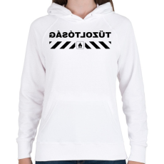 PRINTFASHION tűzoltósag-black - Női kapucnis pulóver - Fehér