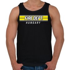 PRINTFASHION Tűzoltóság Magyarország - Férfi atléta - Fekete atléta, trikó