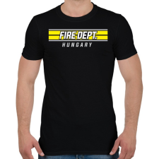 PRINTFASHION Tűzoltóság Magyarország - Férfi póló - Fekete férfi póló