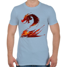 PRINTFASHION Tűzsárkány - Férfi póló - Világoskék férfi póló