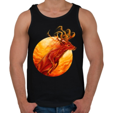 PRINTFASHION Tűzszarvas - Férfi atléta - Fekete