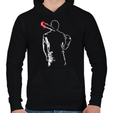 PRINTFASHION TWD- Negan Lucille - Férfi kapucnis pulóver - Fekete férfi pulóver, kardigán