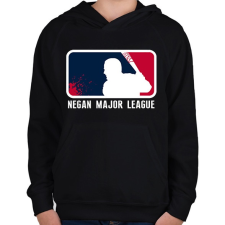 PRINTFASHION TWD - Negan Major League - Gyerek kapucnis pulóver - Fekete gyerek pulóver, kardigán