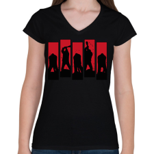 PRINTFASHION Twd Negan - Női V-nyakú póló - Fekete női póló