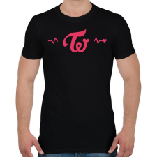 PRINTFASHION Twice Love - Férfi póló - Fekete férfi póló