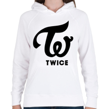 PRINTFASHION Twice - Női kapucnis pulóver - Fehér női pulóver, kardigán