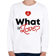 PRINTFASHION Twice: What is Love? - Gyerek pulóver - Fehér gyerek pulóver, kardigán