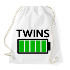 PRINTFASHION TWINS - Sportzsák, Tornazsák - Fehér tornazsák