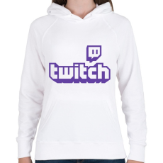 PRINTFASHION Twitch - Női kapucnis pulóver - Fehér