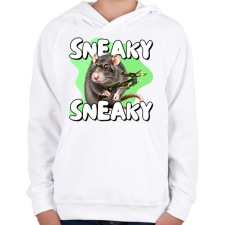 PRINTFASHION Twitch - SNEAKY, SNEAKY - Gyerek kapucnis pulóver - Fehér gyerek pulóver, kardigán