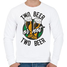 PRINTFASHION TWO beer  - Férfi pulóver - Fehér férfi pulóver, kardigán