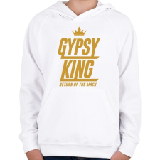 PRINTFASHION Tyson Fury - Gyerek kapucnis pulóver - Fehér gyerek pulóver, kardigán