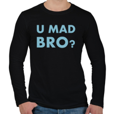 PRINTFASHION U mad bro? - Férfi hosszú ujjú póló - Fekete
