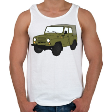 PRINTFASHION Uaz - Férfi atléta - Fehér