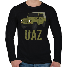 PRINTFASHION uaz - Férfi hosszú ujjú póló - Fekete