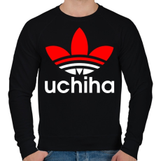 PRINTFASHION Uchiha (Adidas logo) - Férfi pulóver - Fekete