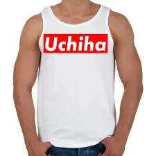 PRINTFASHION Uchiha - Férfi atléta - Fehér atléta, trikó