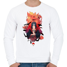 PRINTFASHION Uchiha Itachi - Férfi pulóver - Fehér férfi pulóver, kardigán