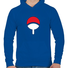 PRINTFASHION Uchiha jel - Férfi kapucnis pulóver - Királykék férfi pulóver, kardigán