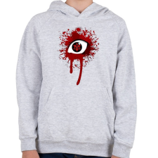 PRINTFASHION Uchiha mangekyou sharingan naruto - Gyerek kapucnis pulóver - Sport szürke gyerek pulóver, kardigán
