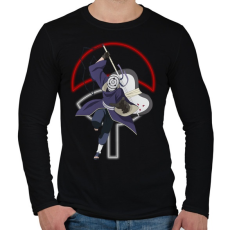 PRINTFASHION Uchiha Obito - Férfi hosszú ujjú póló - Fekete
