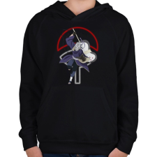 PRINTFASHION Uchiha Obito - Gyerek kapucnis pulóver - Fekete gyerek pulóver, kardigán
