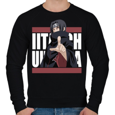 PRINTFASHION Ucsiha Itachi - Férfi pulóver - Fekete férfi pulóver, kardigán