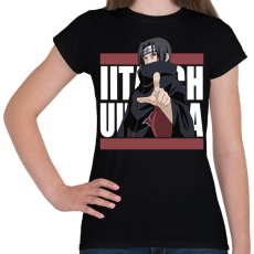 PRINTFASHION Ucsiha Itachi - Női póló - Fekete