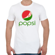 PRINTFASHION Üdítő magyar Popsi - Férfi póló - Fehér férfi póló