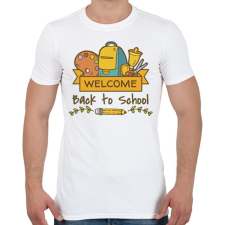 PRINTFASHION Üdv a suliban! - Férfi póló - Fehér férfi póló