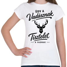 PRINTFASHION Üdv vadász - Női póló - Fehér