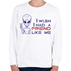 PRINTFASHION UFO barát - Gyerek pulóver - Fehér