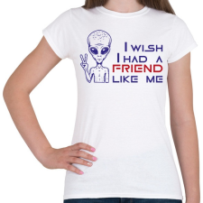 PRINTFASHION UFO barát - Női póló - Fehér női póló
