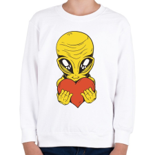 PRINTFASHION UFO love me - Gyerek pulóver - Fehér gyerek pulóver, kardigán