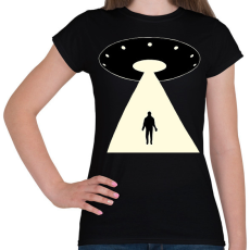 PRINTFASHION UFO - Női póló - Fekete