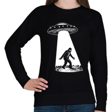 PRINTFASHION UFO-s Nagyláb - Női pulóver - Fekete női pulóver, kardigán