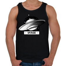 PRINTFASHION UFO SPACE - Férfi atléta - Fekete atléta, trikó