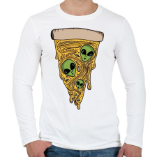 PRINTFASHION Ufó-szelet - Férfi hosszú ujjú póló - Fehér férfi póló