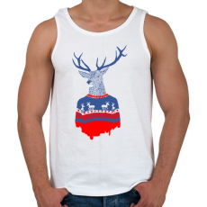 PRINTFASHION Ugly winter pulover - Férfi atléta - Fehér