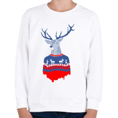 PRINTFASHION Ugly winter pulover - Gyerek pulóver - Fehér