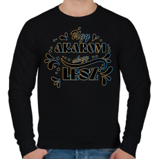 PRINTFASHION Úgy akarom - Férfi pulóver - Fekete
