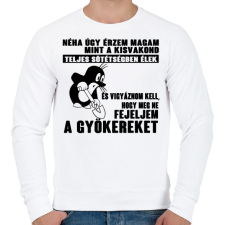 PRINTFASHION Úgy érzem magam mint a kisvakond - Férfi pulóver - Fehér férfi pulóver, kardigán