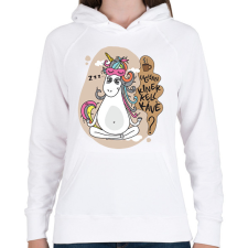 PRINTFASHION Ugyan kinek kell kávé? - Női kapucnis pulóver - Fehér női pulóver, kardigán