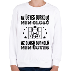 PRINTFASHION Ügyes burkoló - Gyerek pulóver - Fehér