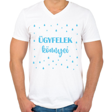 PRINTFASHION Ügyfelek könnyei - Bögre - Férfi V-nyakú póló - Fehér férfi póló