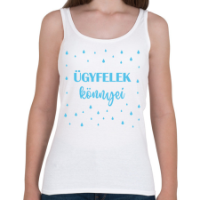 PRINTFASHION Ügyfelek könnyei - Bögre - Női atléta - Fehér női trikó