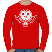 PRINTFASHION UHU  - Férfi pulóver - Piros férfi pulóver, kardigán