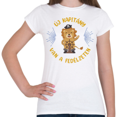 PRINTFASHION Új kapitány - Női póló - Fehér